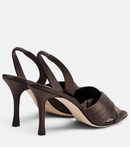 Sandales slingback Viera en satin - Manolo Blahnik - Modalova