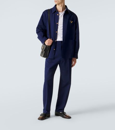 Pantalon droit en coton - Valentino Garavani - Modalova