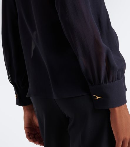 Chemise Wishbone en georgette de soie - McQueen - Modalova