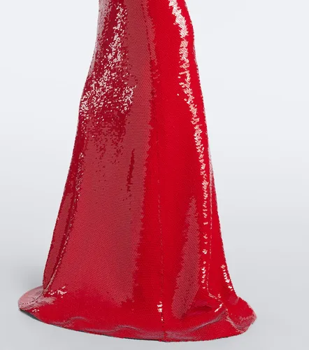 Robe longue asymétrique à sequins - David Koma - Modalova