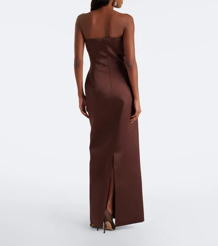 Robe longue bustier en satin à ornements - The New Arrivals Ilkyaz Ozel - Modalova