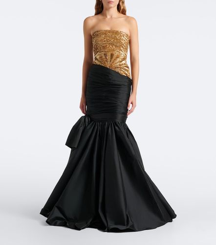 Là Fuori Robe longue bustier Gilded Geo à sequins - La Fuori - Modalova