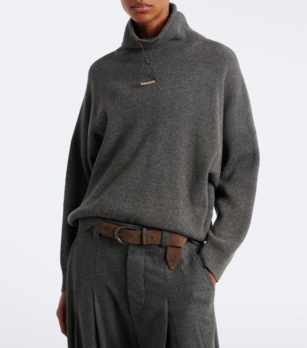 Pull en laine, soie et cachemire - Brunello Cucinelli - Modalova