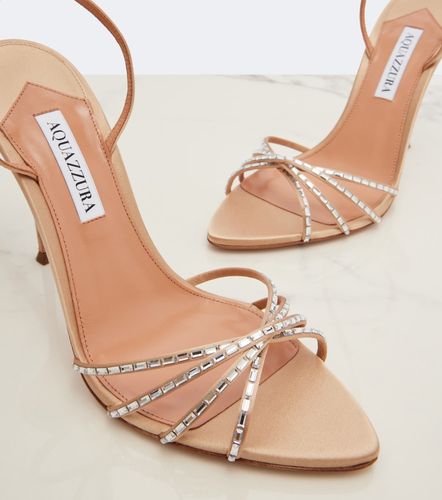Sandales en satin Tell Me à cristaux - Aquazzura - Modalova