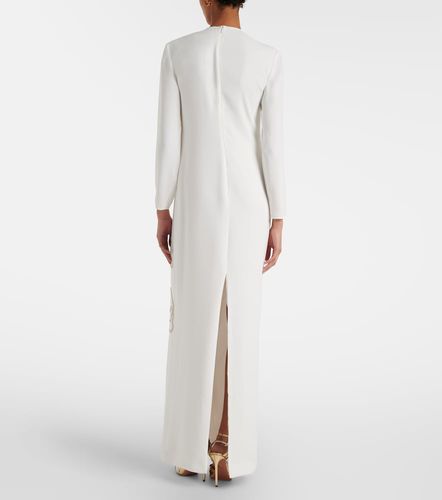 Robe longue Zarie en crêpe à ornements - Costarellos - Modalova