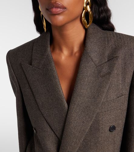 Blazer croisé en laine à chevrons - Saint Laurent - Modalova