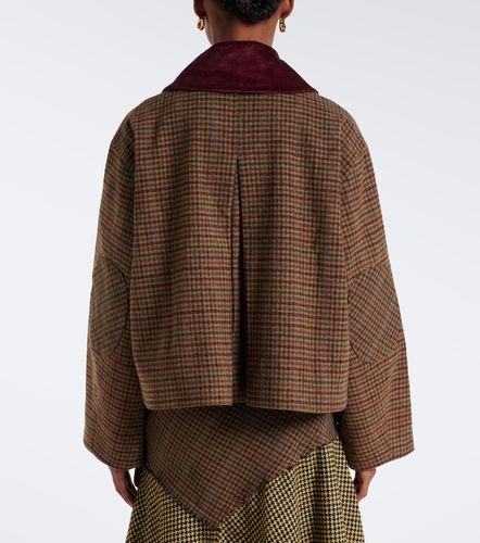 Veste à carreaux en laine mélangée - Ganni - Modalova