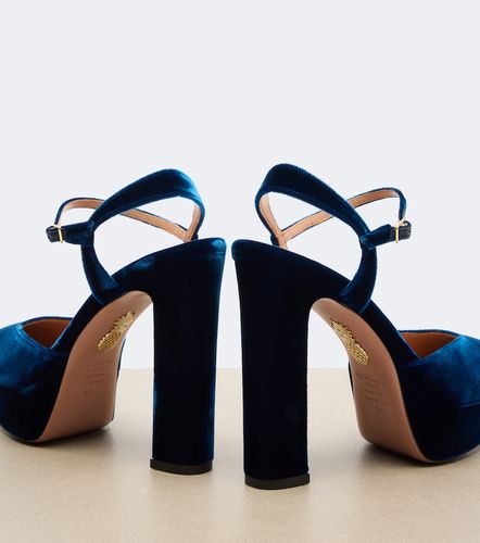 Escarpins Amira à plateau en velours - Aquazzura - Modalova