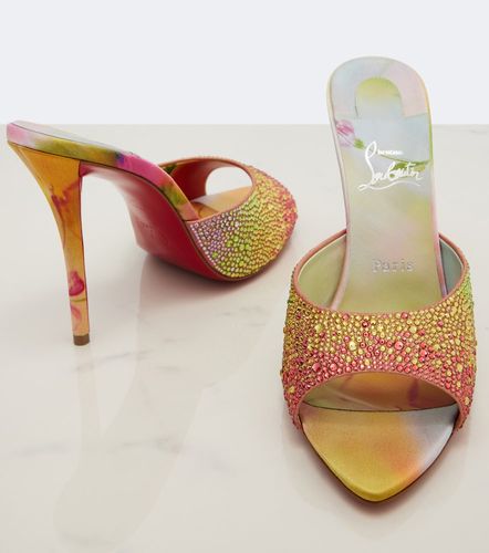 Mules Miss Z en crêpe de satin à ornements - Christian Louboutin - Modalova