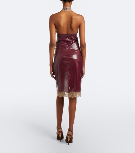 Robe en soie à dentelle - Saint Laurent - Modalova