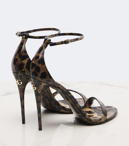 X Kim – Sandales en cuir à motif léopard - Dolce&Gabbana - Modalova