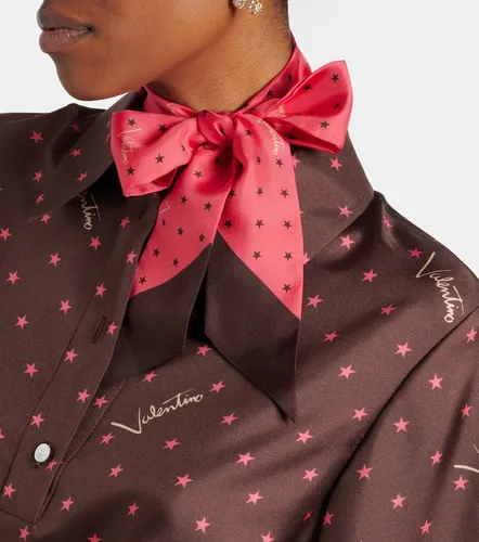 Foulard en soie à imprimé - Valentino Garavani - Modalova