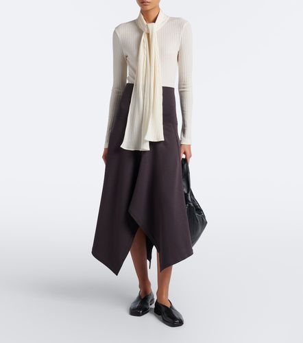 Jupe midi asymétrique en laine mélangée - Lemaire - Modalova