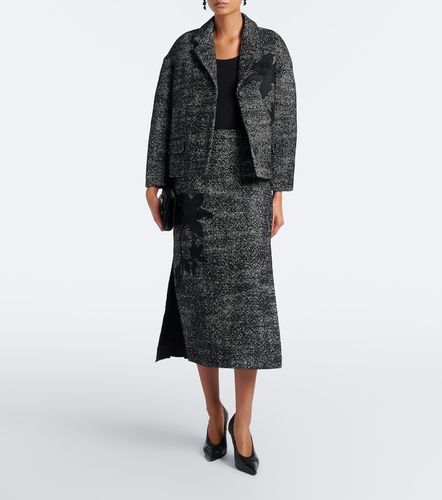 Jupe midi en laine mélangée à broderies - Erdem - Modalova