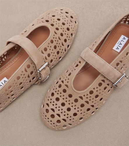 Alaïa Ballerines Mary Jane Vienne en daim - Alaia - Modalova