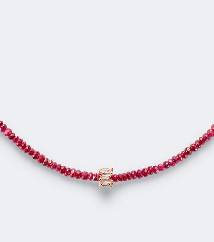 Collier Infinite en or rose 18 ct, rubis et diamants - Suzanne Kalan - Modalova