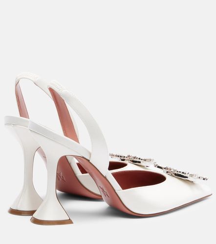 Escarpins Begum 70 en satin - Amina Muaddi - Modalova