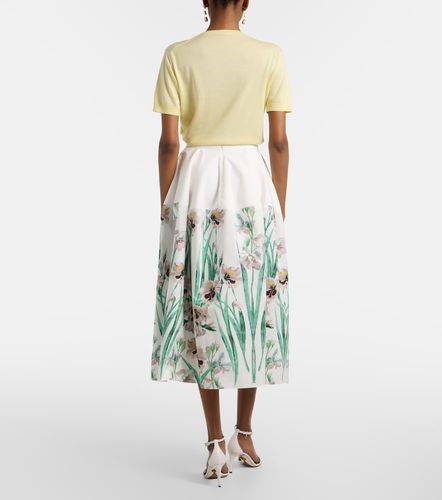 Erdem Jupe midi en coton à fleurs - Erdem - Modalova