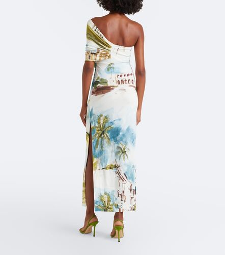 Robe longue asymétrique à imprimé - Oscar de la Renta - Modalova