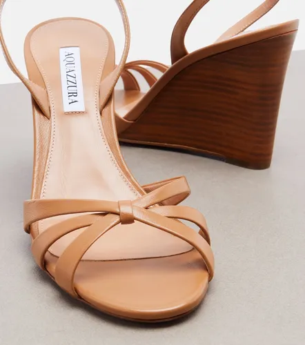 Sandales compensées Tati en cuir - Aquazzura - Modalova