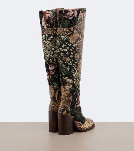 Cuissardes en cuir patchwork - Dries Van Noten - Modalova