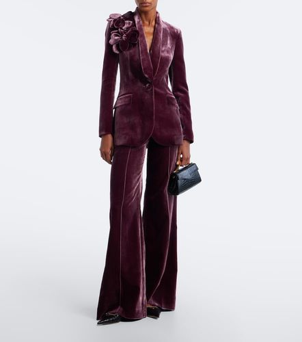 Blazer en velours de soie mélangée - Elie Saab - Modalova