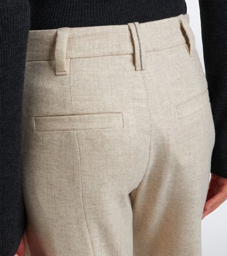 Pantalon ample en laine et cachemire - Brunello Cucinelli - Modalova