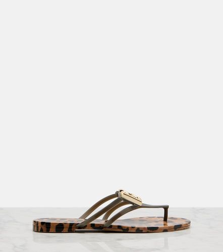 Tongs DG à imprimé léopard - Dolce&Gabbana - Modalova