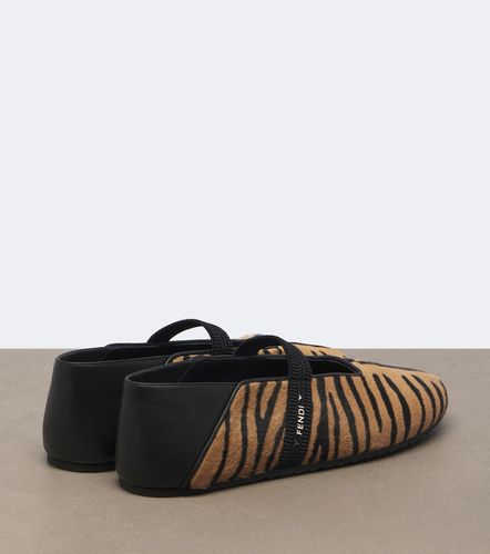 Ballerines Mary Jane en cuir façon poulain - Fendi - Modalova