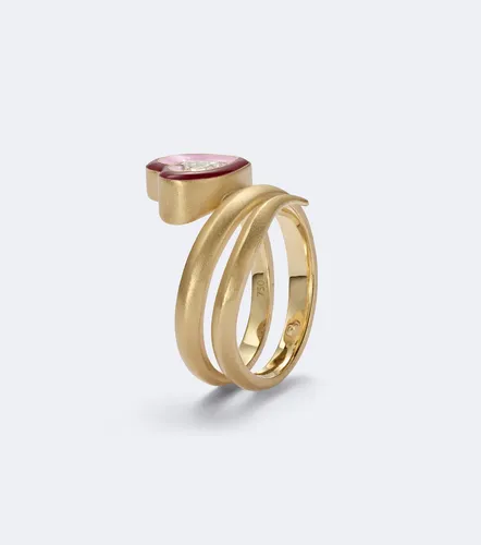 Bague Love Loop en or 18 ct, émail et diamant - Kamyen - Modalova