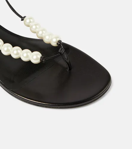 Sandales en cuir à perles fantaisie - Magda Butrym - Modalova