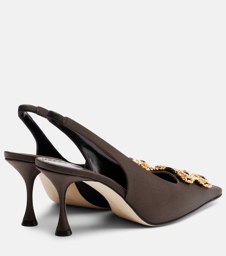 Escarpins slingback Cupida 70 en satin - Manolo Blahnik - Modalova