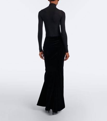 Alaïa Jupe longue en velours de coton - Alaia - Modalova