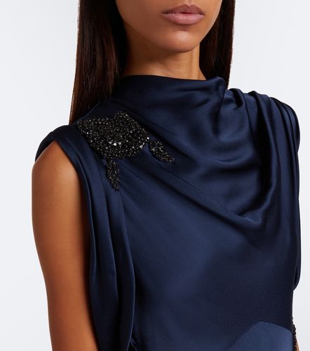 Robe longue en satin à ornements - Erdem - Modalova