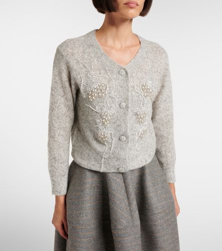 Cardigan en alpaga et laine mélangés à perles - Jacques Wei - Modalova