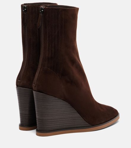 Bottines compensées Saint Honoré 85 en daim - Aquazzura - Modalova