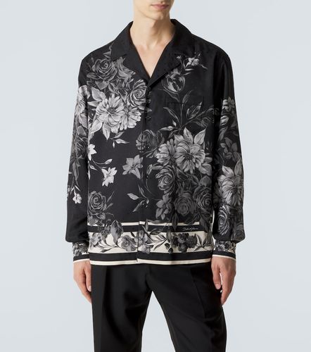 Chemise en soie à pois et fleurs - Dolce&Gabbana - Modalova