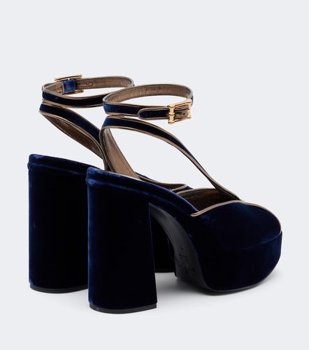 Etro Sandales à plateau en velours - Etro - Modalova