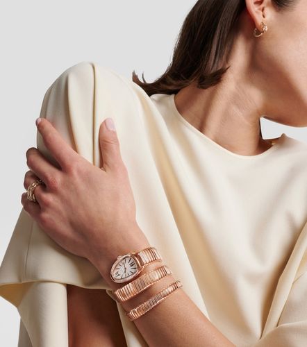 Montre Serpenti Tubogas en or 18 ct, diamants et quartz - Bvlgari - Modalova