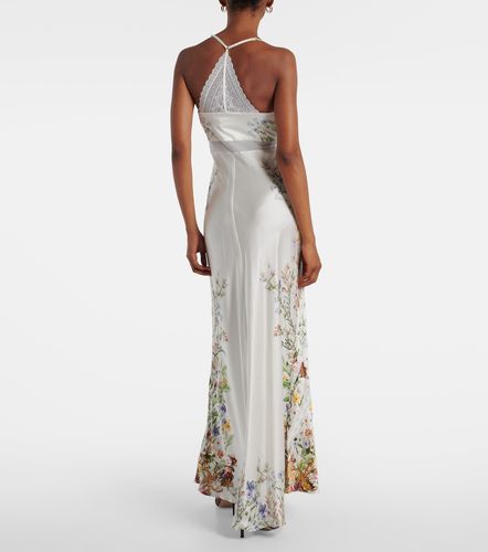 Robe longue en soie à fleurs - Camilla - Modalova