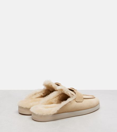 Prada Mules en daim et shearling - Prada - Modalova