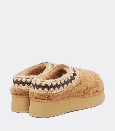 Mules à plateforme en shearling - Mou - Modalova
