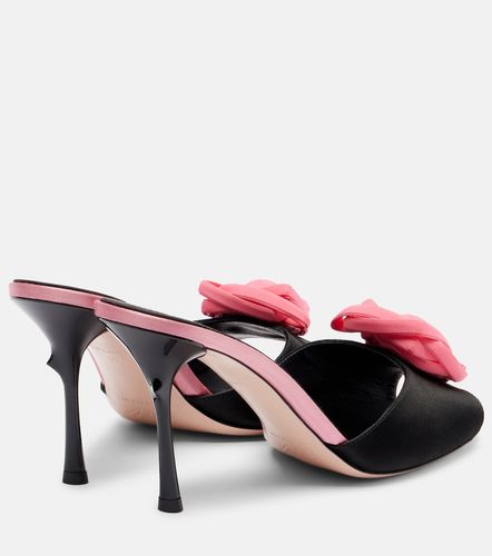 Mules Rose Vivier 85 en satin à fleurs - Roger Vivier - Modalova