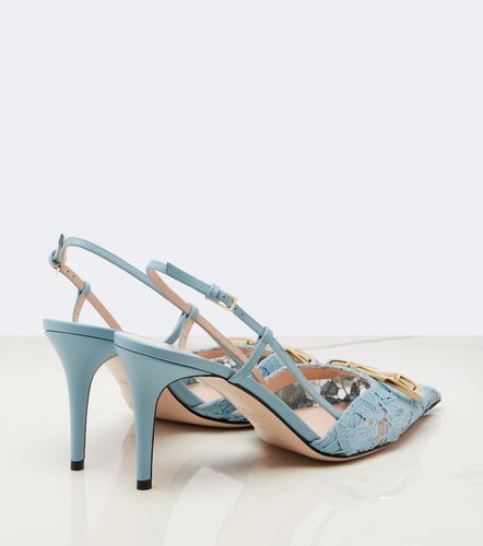Escarpins slingback VLogo en dentelle - Valentino Garavani - Modalova