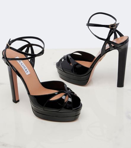 Sandales Moves à plateau en cuir verni - Aquazzura - Modalova
