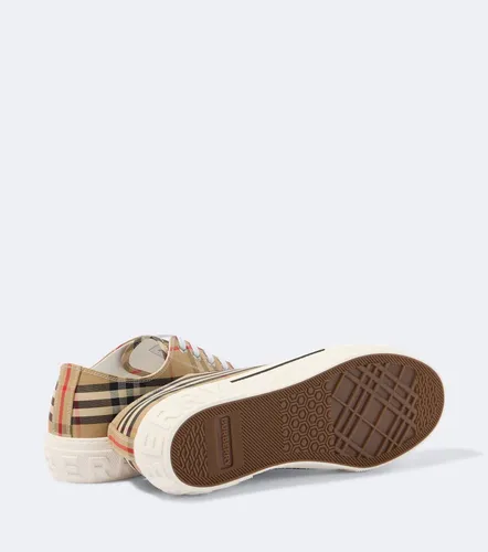 Baskets Check en toile - Burberry - Modalova
