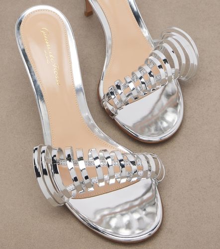 Mules en cuir métallisé - Gianvito Rossi - Modalova