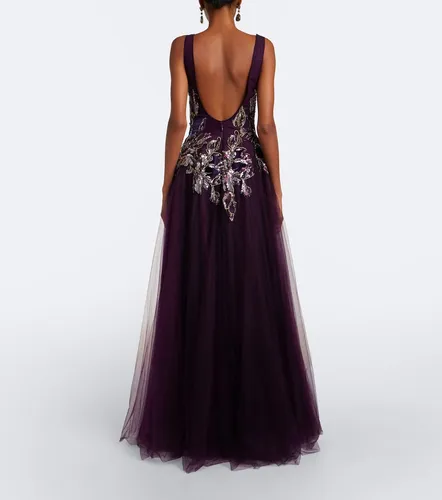 Robe longue Vianna à ornements - Costarellos - Modalova