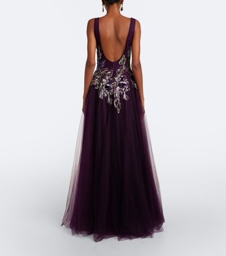 Robe longue Vianna à ornements - Costarellos - Modalova