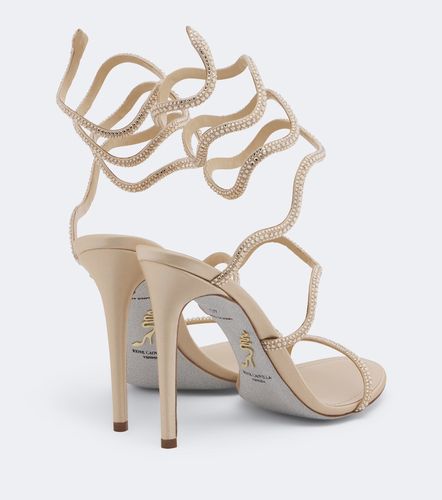 Sandales Cleo en satin à cristaux - Rene Caovilla - Modalova